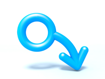 萎れる男性マーク